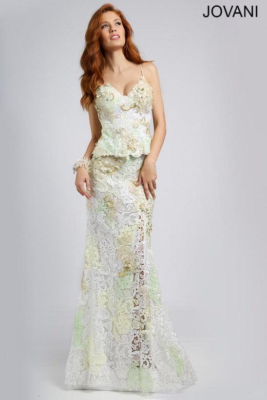 Jovani Prom Long Spaghetti Strap Formal Dress 90471 - The Dress Outlet