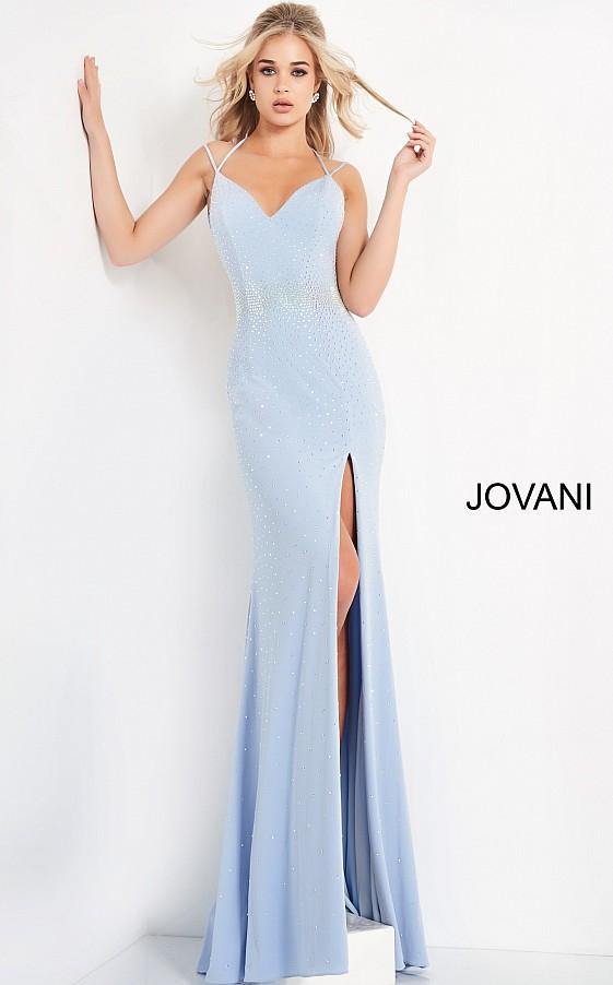 Jovani Prom Long Spaghetti Strap Fitted Gown 06209 - The Dress Outlet