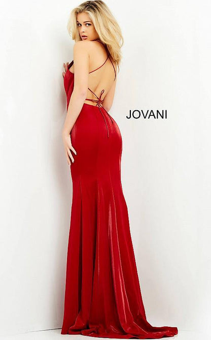Jovani Prom Long Spaghetti Strap Fitted Gown B68463 - The Dress Outlet