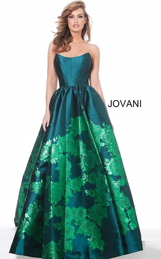 Jovani Prom Long Strapless Ball Gown 02038 - The Dress Outlet