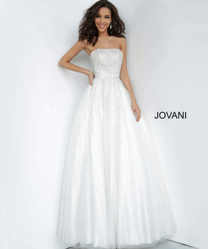 Jovani Prom Long Strapless Ball Gown 65664 65664 - The Dress Outlet