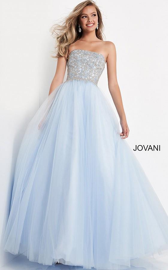 Jovani Prom Long Strapless Ball Gown K04710 - The Dress Outlet