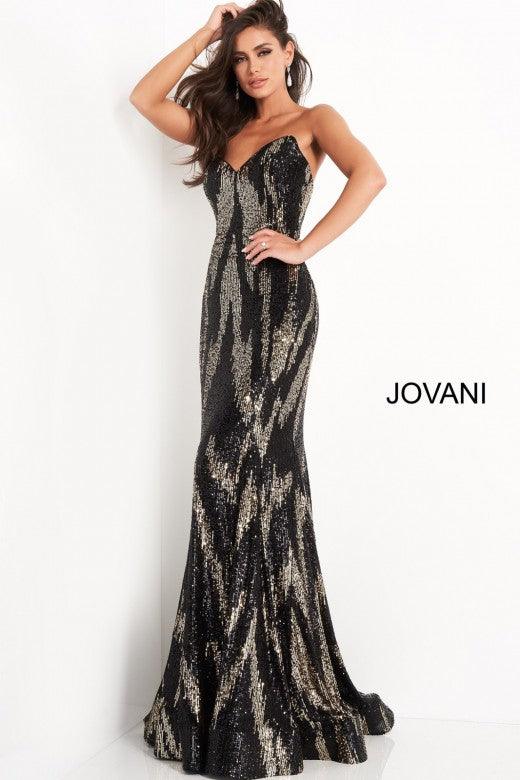 Jovani 04155 Prom Long Strapless Formal Dress