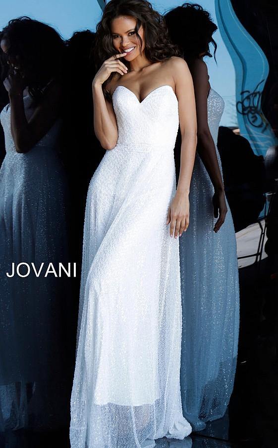 Jovani Prom Long Strapless Fitted Evening Gown 66434 - The Dress Outlet