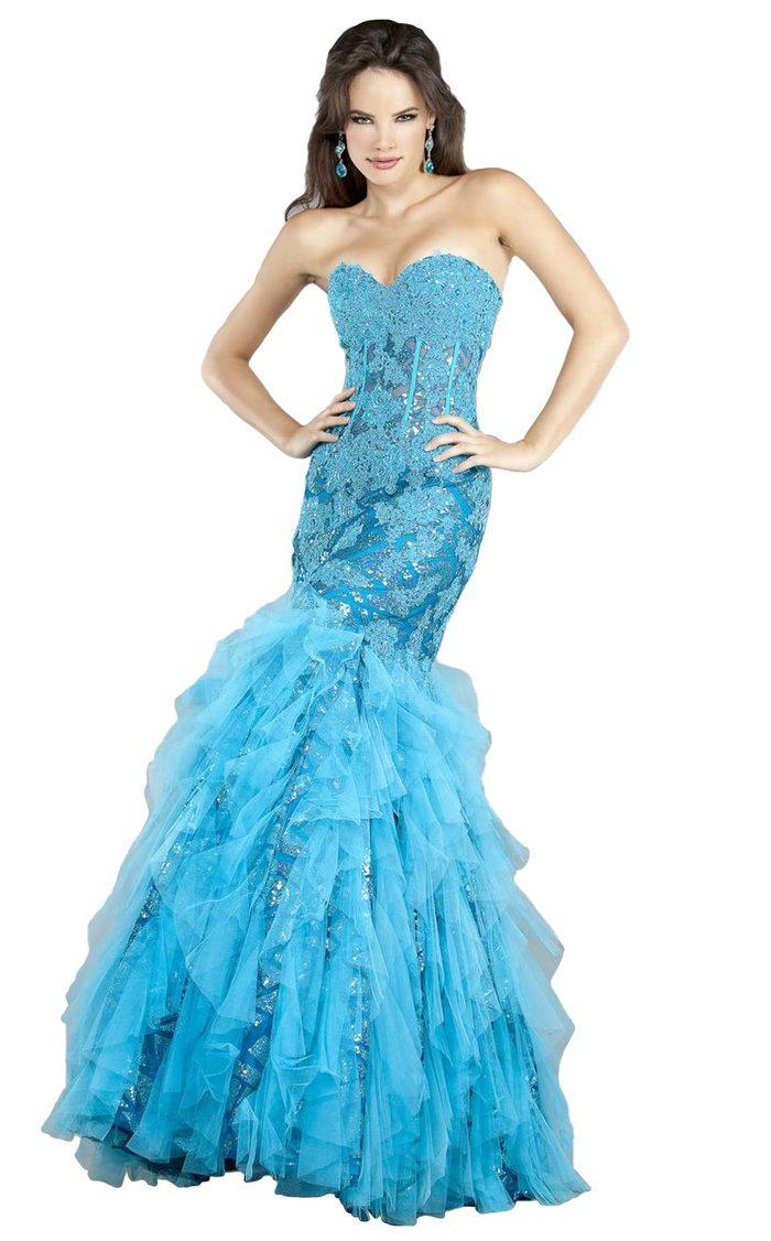 Jovani Prom Long Strapless Formal Mermaid Gown 6513 - The Dress Outlet