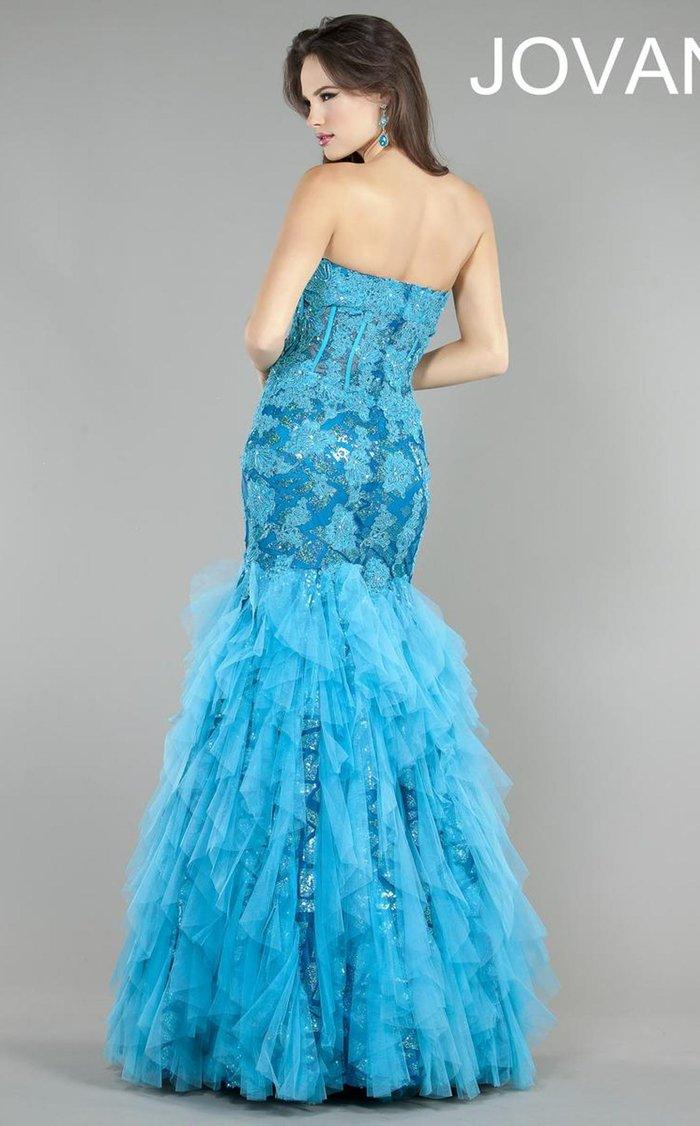 Jovani Prom Long Strapless Formal Mermaid Gown 6513 - The Dress Outlet