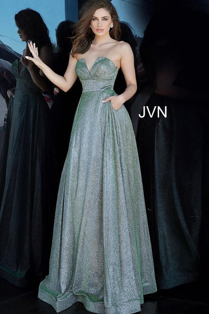 Jovani Prom Long Strapless Glitter Dress 2169 - The Dress Outlet