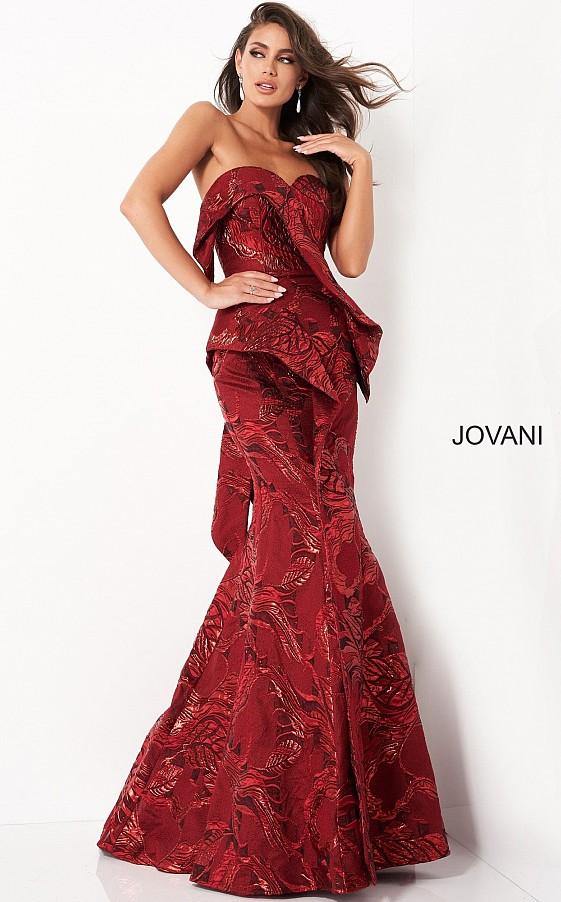 Jovani Prom Long Strapless Mermaid Dress 05020 - The Dress Outlet