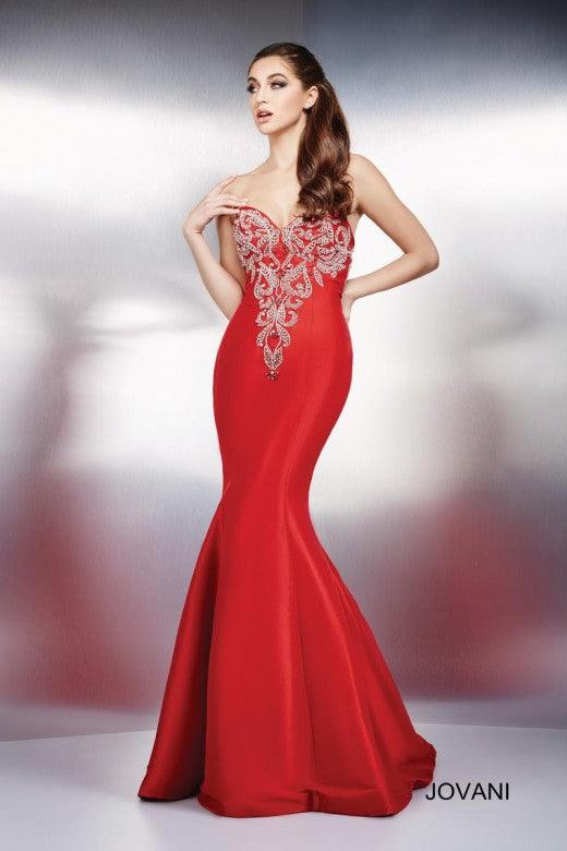 Jovani Prom Long Strapless Mermaid Dress 20890 - The Dress Outlet