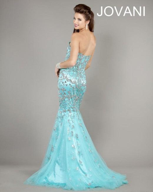 Jovani Prom Long Strapless Mermaid Formal Gown 3008 - The Dress Outlet