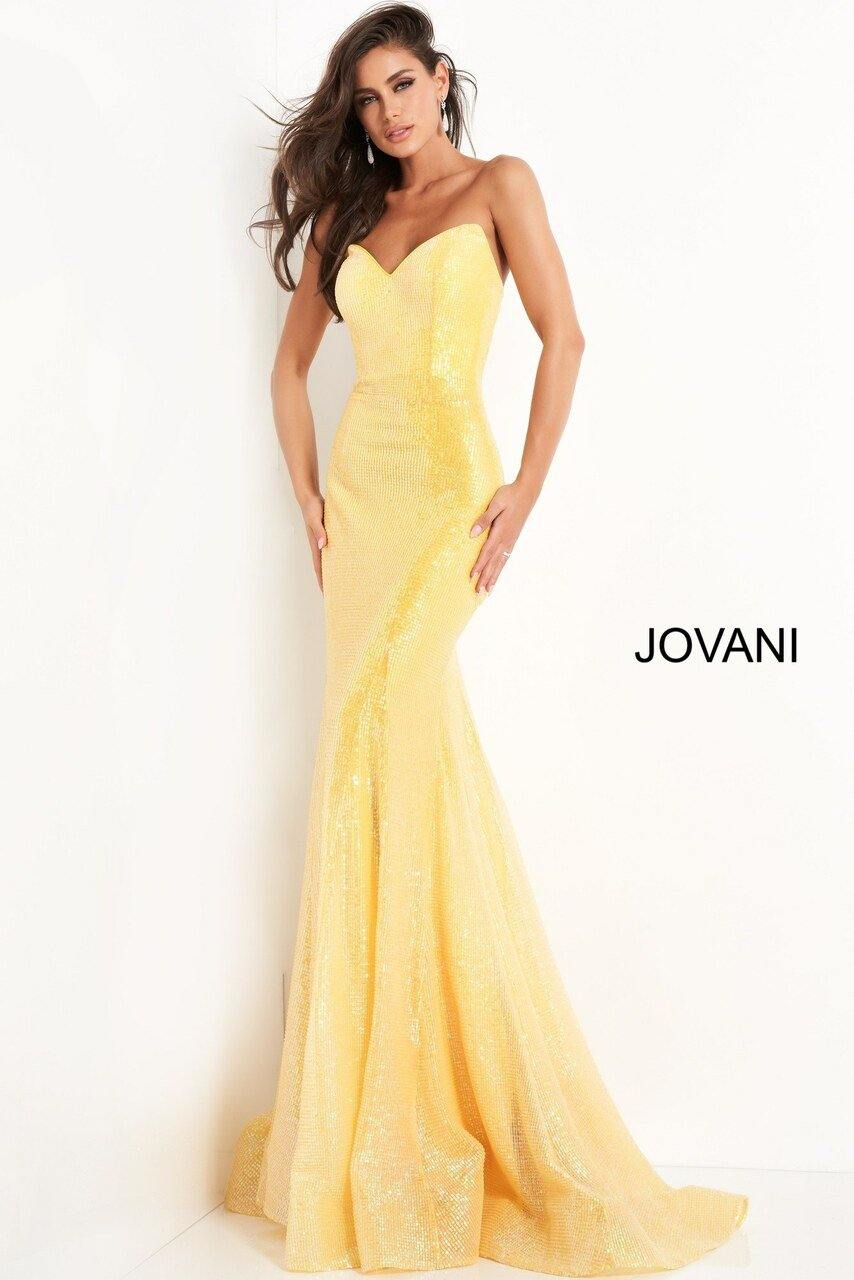 Jovani Prom Long Strapless Sequin Prom Dress 04831 - The Dress Outlet