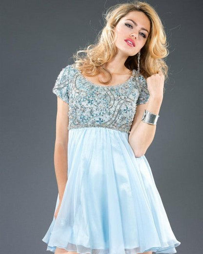 Jovani Prom Short Homecoming Chiffon Dress 74231 - The Dress Outlet