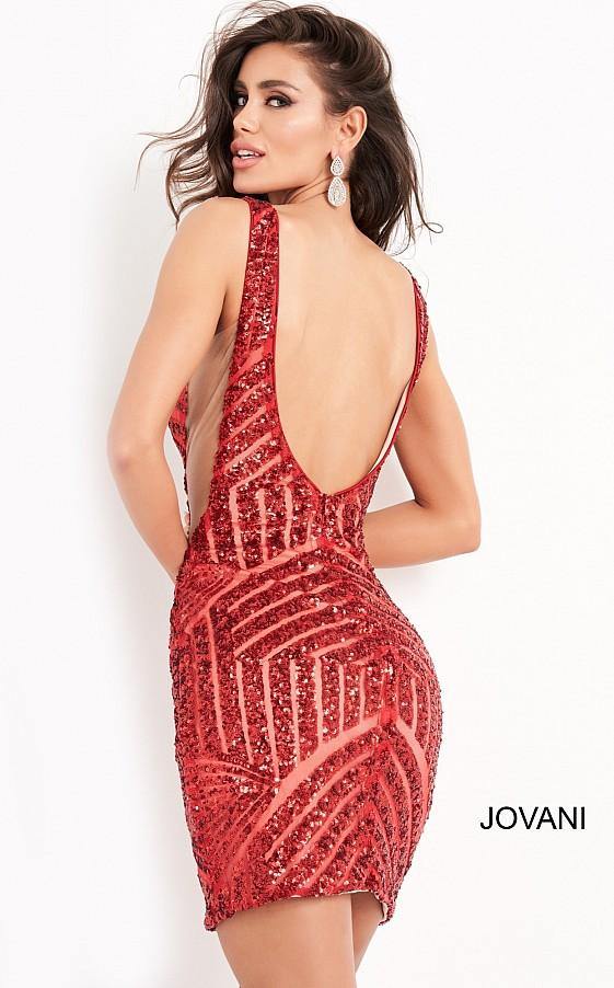 Jovani 63899 Prom Short Sleeveless Cocktail Dress