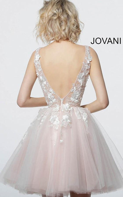 Jovani Prom Short Sleeveless Cocktail Dress 63987 - The Dress Outlet