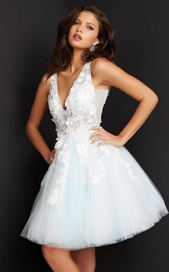 Jovani Prom Short Sleeveless Cocktail Dress 63987 - The Dress Outlet