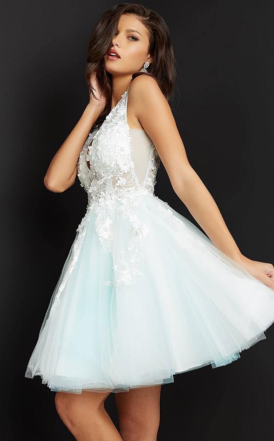 Jovani Prom Short Sleeveless Cocktail Dress 63987 - The Dress Outlet