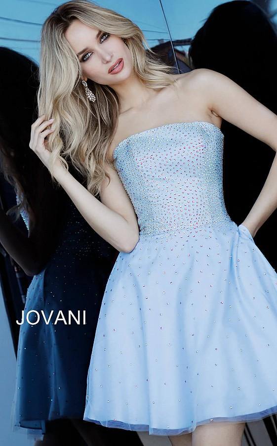 Jovani Prom Short Strapless Homecoming Dress 2830 - The Dress Outlet