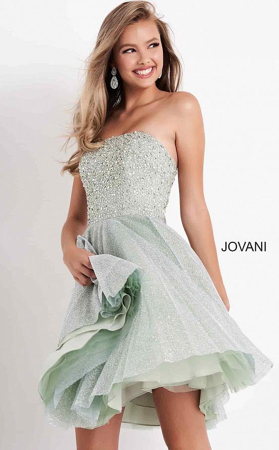 Jovani Prom Strapless Homecoming Dress K04445 - The Dress Outlet