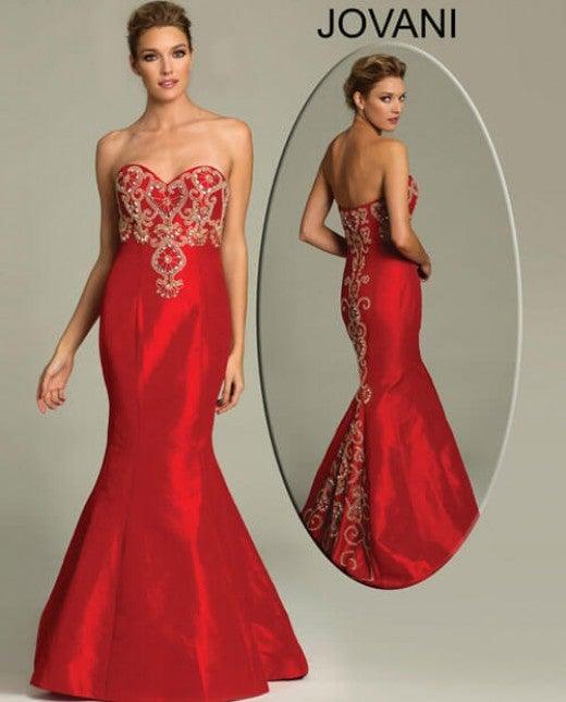Jovani Prom Strapless Long Formal Mermaid Gown Sale 77831 - The Dress Outlet