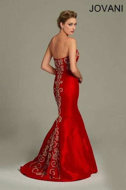 Jovani Prom Strapless Long Formal Mermaid Gown Sale 77831 - The Dress Outlet