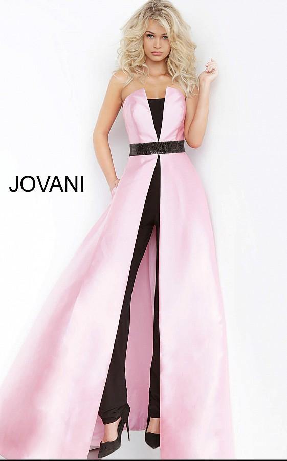Jovani 1799 Prom Strapless Mikado Jumpsuit
