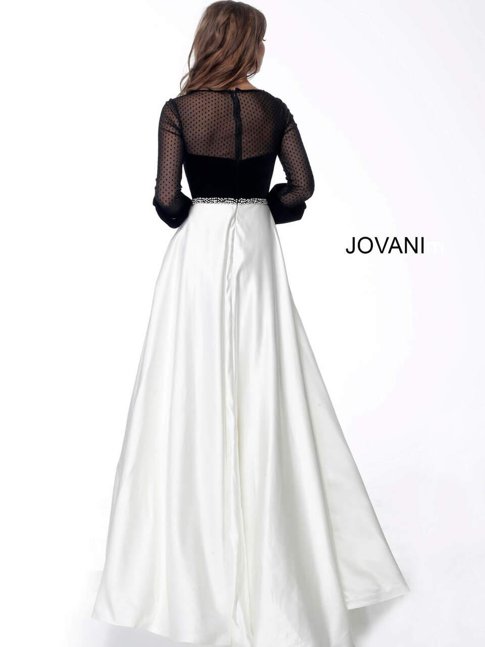 Jovani 62124 Satin A Line Long Formal Gown