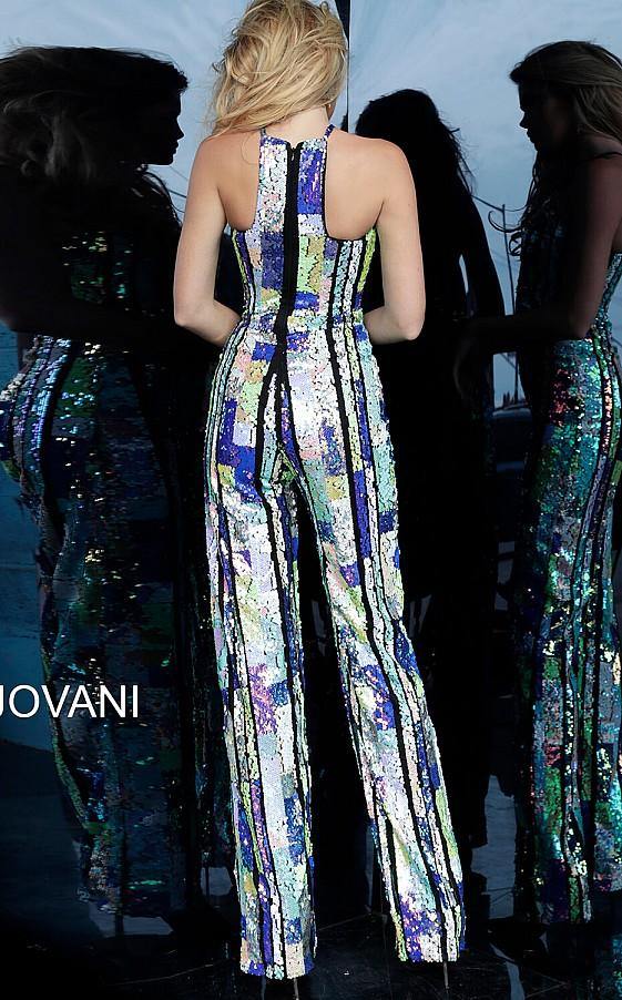Jovani Sequins Sleeveless Evening Jumpsuit 1194 - The Dress Outlet