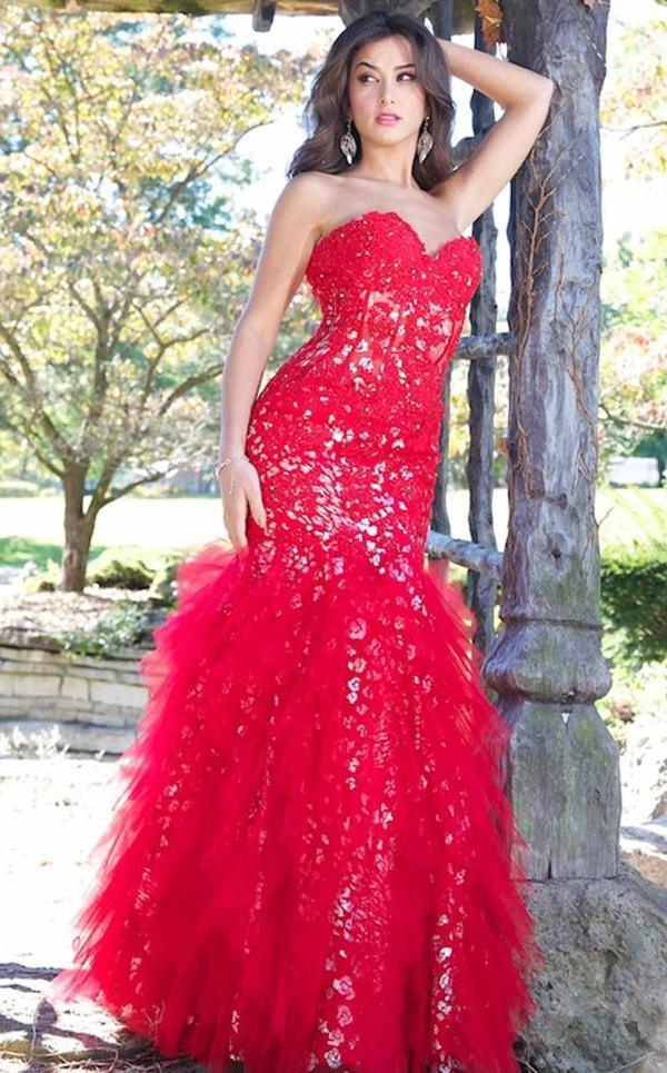 Jovani Sexy Strapless Long Prom Dress 1531 - The Dress Outlet