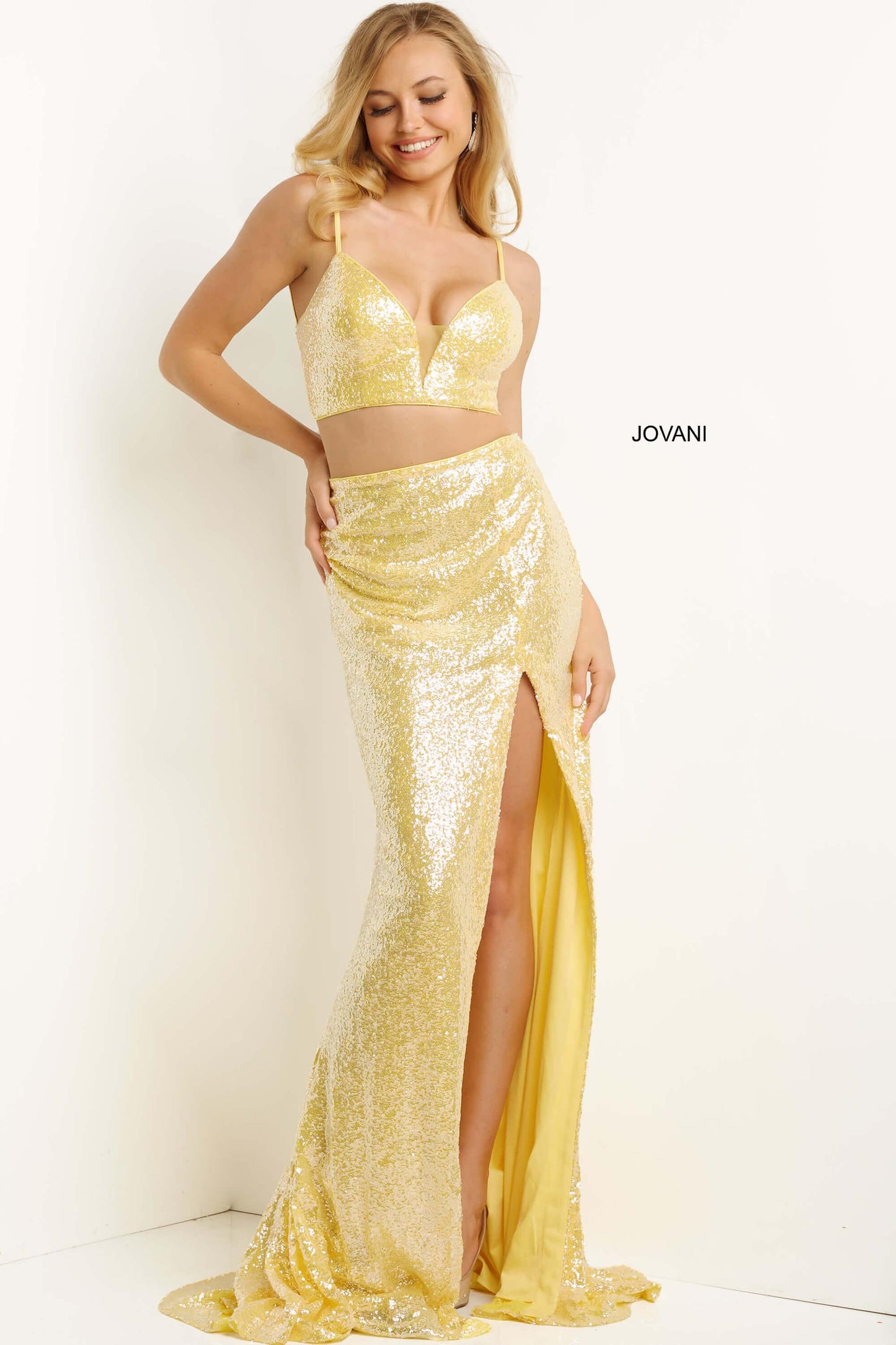 Jovani Sexy Two Piece Prom Dress 08091 - The Dress Outlet