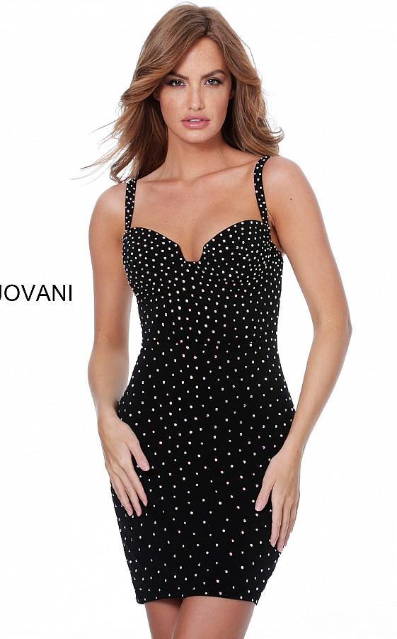 Jovani Short Beaded Velvet Cocktail Dress 4727 - The Dress Outlet