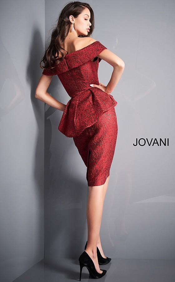 Jovani Short Off the Shoulder Cocktail Dress 04157 - The Dress Outlet