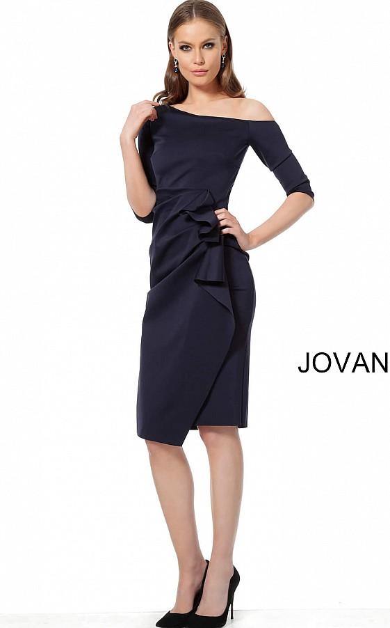 Jovani Short Off the Shoulder Cocktail Dress 1035 - The Dress Outlet