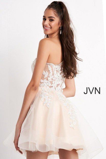 Jovani Short One Shoulder Homecoming Dress 04705 - The Dress Outlet