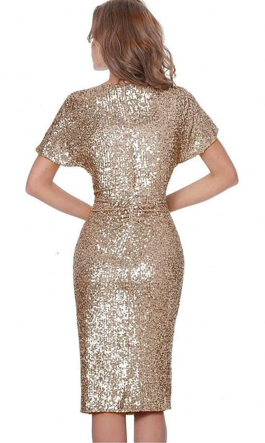 Jovani Short Sequin Fitted Dress 03853 - The Dress Outlet