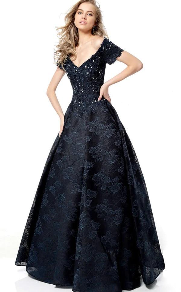 Jovani Short Sleeve Ball Gown 50192 - The Dress Outlet