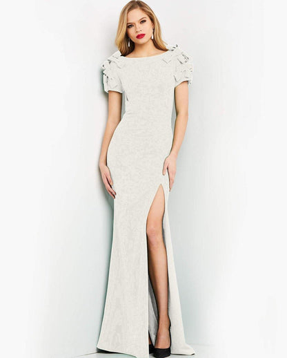 Jovani Short Sleeve Sheath Evening Dress 07011 - The Dress Outlet