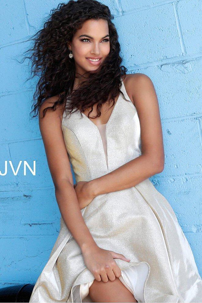 Jovani Short Sleeveless Prom Dress JVN65852 - The Dress Outlet