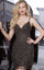 Jovani Short Spaghetti Strap Beaded Dress 000476 - The Dress Outlet