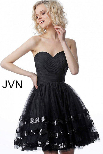 Jovani Short Strapless Dress JVN2462 - The Dress Outlet