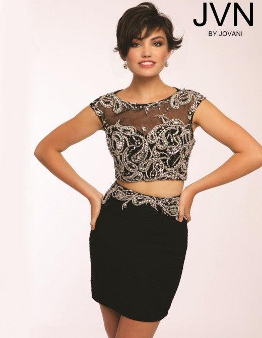 Jovani Short Two Piece Homecoming Prom Dress 20376 - The Dress Outlet