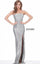Jovani Silver Strapless High Slit Evening Dress 02554 - The Dress Outlet