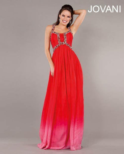 Jovani Sleeveless Beaded Waist Long Formal Gown 4980 - The Dress Outlet