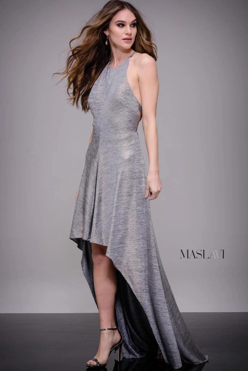 Jovani Sleeveless High Low Dress M54634 - The Dress Outlet