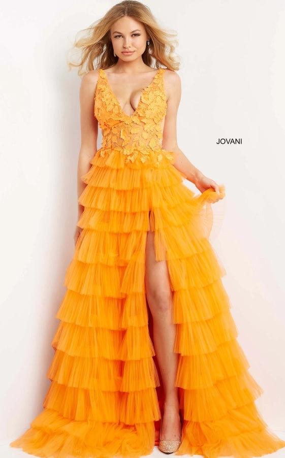 Jovani Sleeveless Layered Long Prom Dress 08239 - The Dress Outlet
