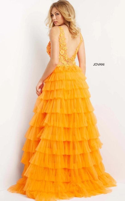 Jovani Sleeveless Layered Long Prom Dress 08239 - The Dress Outlet