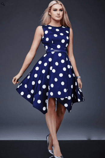 Jovani Sleeveless Polka Dot Short Cocktail Dress M378 - The Dress Outlet