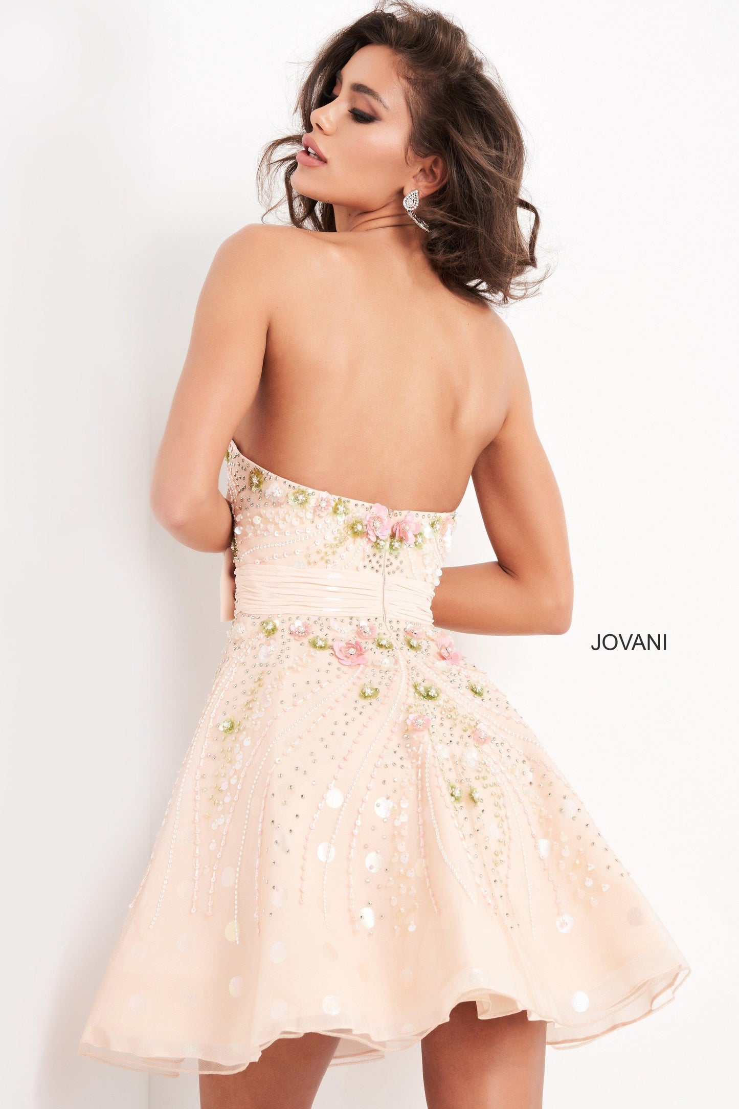 Jovani Sleeveless Short Beaded Prom Dress 03127 - The Dress Outlet