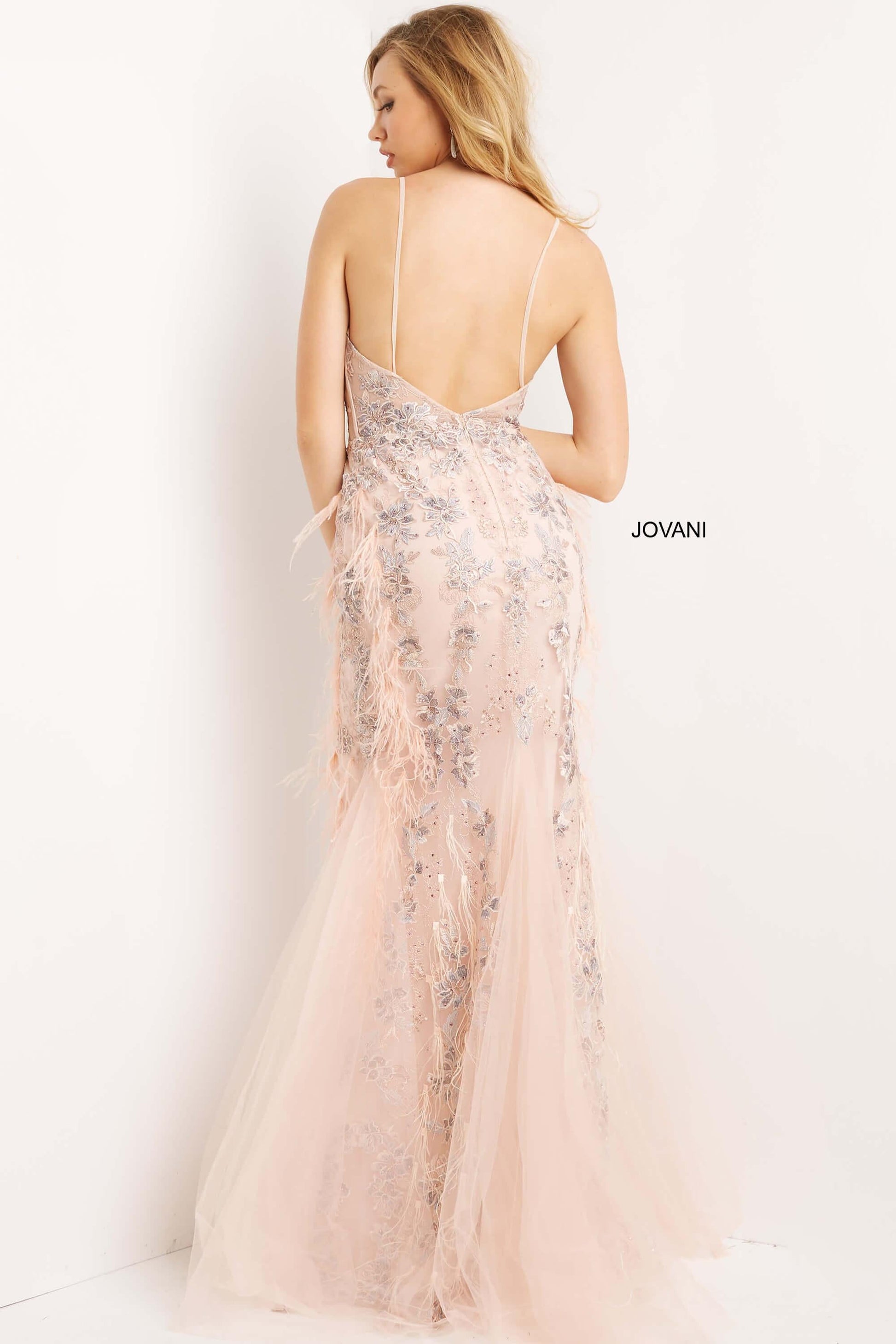 Jovani 07514 Spaghetti Strap Long Evening Dress