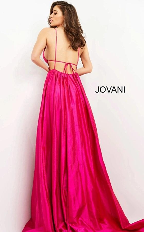 Jovani 06540 Spaghetti Strap Long Formal Prom Gown