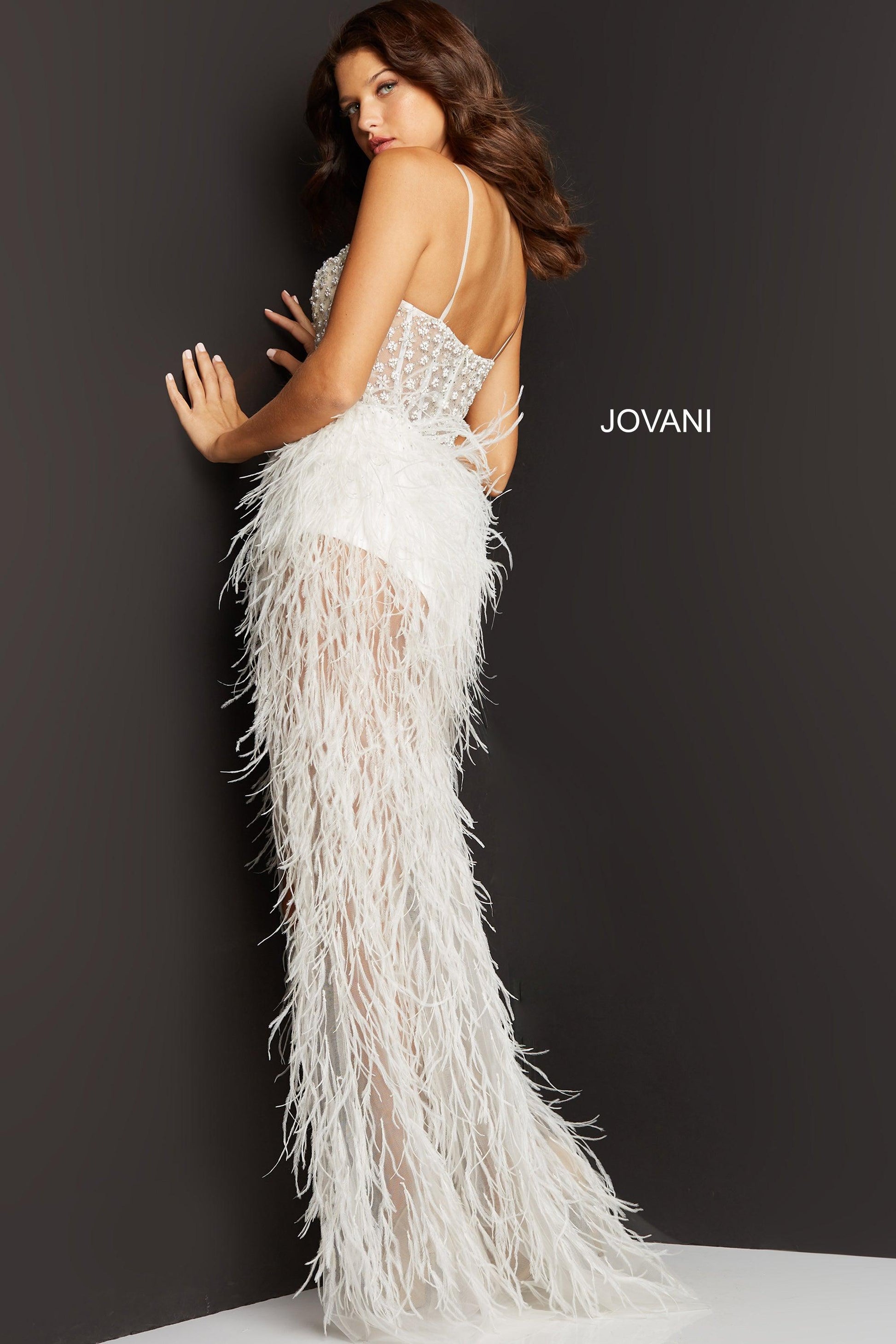 Jovani 07591 Spaghetti Strap Long Prom Dress